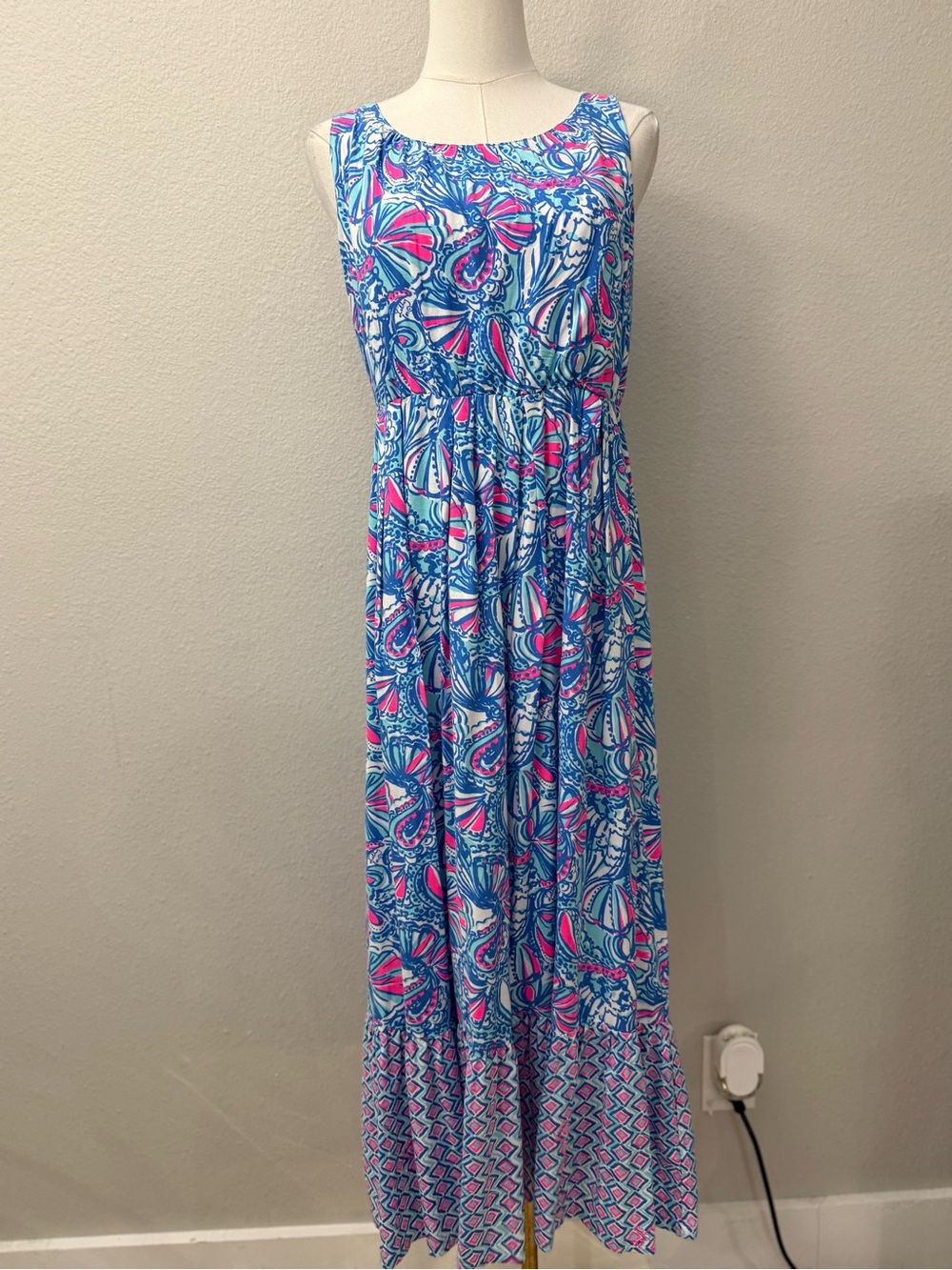 Lilly Pulitzer X Target Girls XL Maxi Dress Beach Picnic - Picture 2 of 4